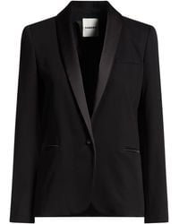 Sandro - Blazer Viscose, Virgin Wool, Elastane - Lyst