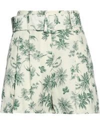 Sandro - Belted Printed Linen-blend Shorts - Lyst