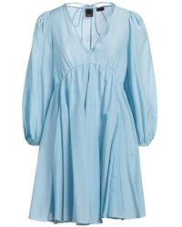 Pinko - Mini Dress Cotton, Silk - Lyst