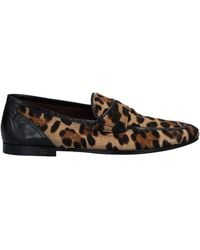 Dolce & Gabbana - Sand Loafers Calfskin, Textile Fibers - Lyst