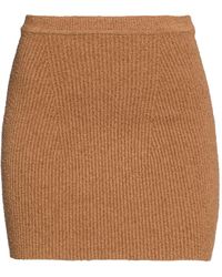 Wardrobe NYC - Camel Mini Skirt Cotton, Polyamide, Elastane - Lyst