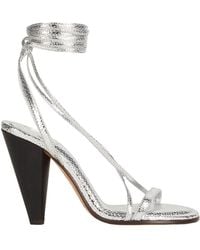 Isabel Marant - Aliza Metallic Leather Sandals - Lyst
