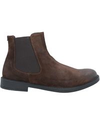 Grey Daniele Alessandrini - Daniele Alessandrini Dark Ankle Boots Soft Leather - Lyst