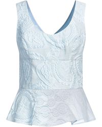 Ermanno Scervino - Sky Top Cotton, Silk, Polyamide - Lyst