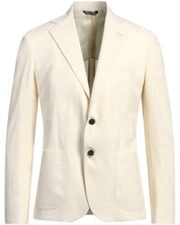 Brian Dales - Natural Low Impact Ivory Blazer Cotton, Elastane, Nylon - Lyst