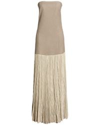 Alysi - Chocolat Maxi Dress Viscose, Wool, Polyester, Elastane - Lyst