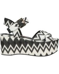 Missoni - Charcoal Sandals Textile Fibers - Lyst