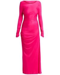 MSGM - Fuchsia Maxi Dress Viscose - Lyst