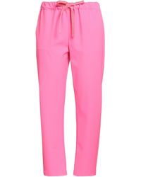 Semicouture - Fuchsia Pants Polyester, Viscose, Elastane - Lyst