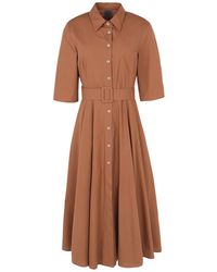 8 by YOOX Robe mi-longue - Marron