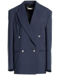 Nineminutes - Slate Blazer Polyester, Wool, Elastane - Lyst