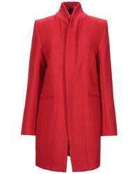 Ann Demeulemeester Manteau long - Rouge