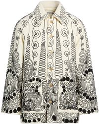 Bode - Cream Jacket Wool - Lyst