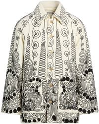 Bode - Cream Jacket Wool - Lyst