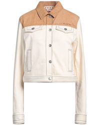 Marni - Ivory Denim Outerwear Cotton, Elastane, Calfskin - Lyst