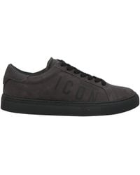 DSquared² - Icon Charcoal Sneakers Leather - Lyst