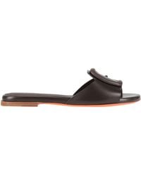 Santoni - Dark Sandals Leather - Lyst