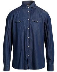 Moorer - Camisa Vaquera - Lyst