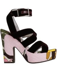 La DoubleJ - Burgundy Sandals Textile Fibers - Lyst