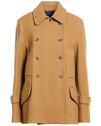 Dondup - Camel Coat Virgin Wool, Polyamide, Cashmere - Lyst