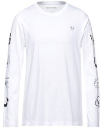 Hombre Ropa de Camisetas y polos de Camisetas de manga larga Camiseta True Religion de hombre de color Blanco 