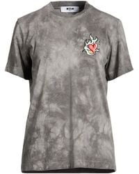 MSGM - T-Shirt Cotton - Lyst