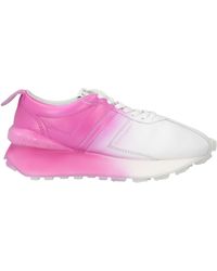Lanvin - Mauve Sneakers Leather, Textile Fibers - Lyst