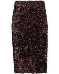 Dries Van Noten - Midi Skirt Virgin Wool, Metallic Fiber, Polyamide - Lyst