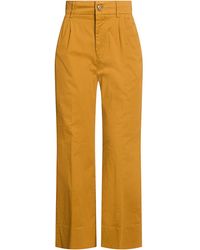 Berwich - Mustard Pants Cotton, Elastane - Lyst