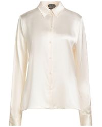 Tom Ford - Cream Shirt Silk, Elastane - Lyst