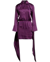ACTUALEE - Mauve Mini Dress Polyester - Lyst