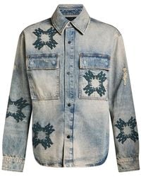 Amiri - Denim Shirt Cotton, Polyester - Lyst