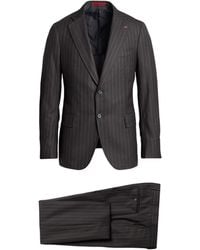 Isaia - Charcoal Suit Wool - Lyst
