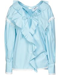 MSGM - Sky Shirt Cotton - Lyst