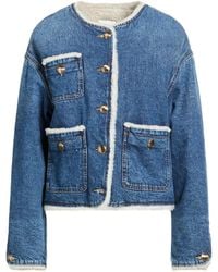 Sandro - Denim Outerwear Cotton, Polyester, Acrylic - Lyst