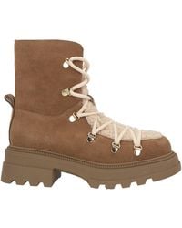 Tosca Blu - Khaki Ankle Boots Leather, Textile Fibers - Lyst