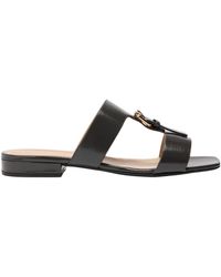 Sergio Rossi - Charcoal Sandals Leather - Lyst