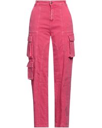 Versace Jeans Couture - Fuchsia Pants Cotton, Elastane - Lyst