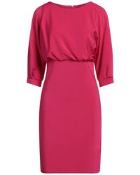 Pinko - Fuchsia Mini Dress Viscose, Polyamide, Elastane - Lyst
