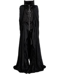 Rick Owens - Overcoat & Trench Coat Silk, Polyamide, Cotton - Lyst