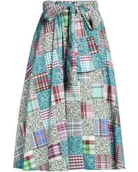 KENZO - Midi Skirt Cotton, Silk - Lyst