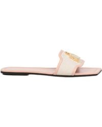 Lanvin - Antique Rose Sandals Leather, Textile Fibers - Lyst