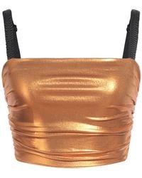 Dolce & Gabbana - Top Polyester, Silk, Elastane - Lyst