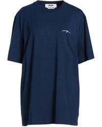 MSGM - T-Shirt Cotton - Lyst