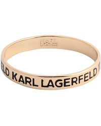 Karl Lagerfeld - K/Essential Logo Bracelet Bracelet Brass, Enamel - Lyst