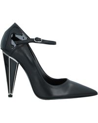 Schoenen damesschoenen Sandalen Slingbacks & Slides CAVALLI Italy awesome platform black leather matte high heels 