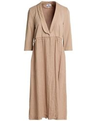 European Culture - Overcoat & Trench Coat Linen, Cotton, Elastane - Lyst