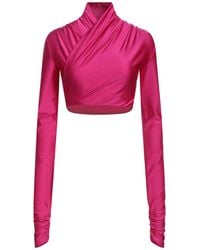 ANDAMANE - Fuchsia Top Polyamide, Elastane - Lyst