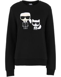 Karl Lagerfeld - Ikonik Karl &Choupette Sweat Sweatshirt Organic Cotton - Lyst