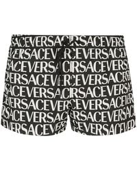 Versace - Badeshorts mit Logo-Print - Lyst